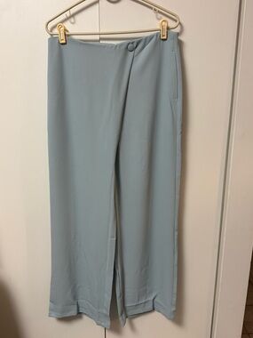 Halara women’s Light Blue Wide Leg Dress Pants Sz Large new with tags